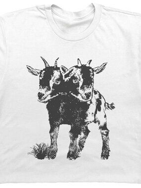 Two-Headed Goat Graphic Tee | Weird Occult Vintage Shirt
